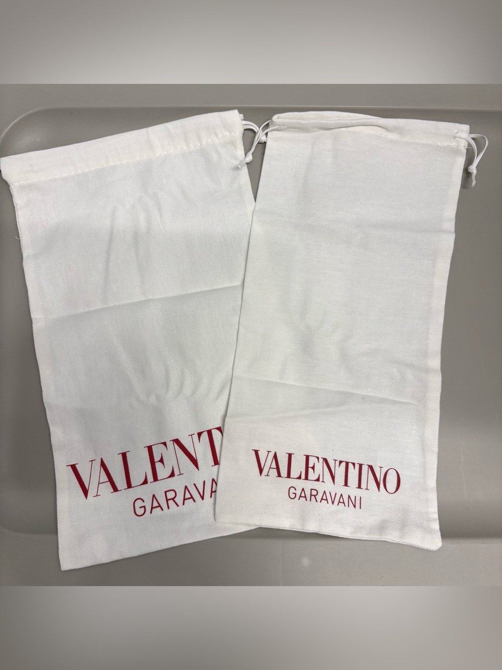 Valentino Garavani White Dust Bag Set of 2